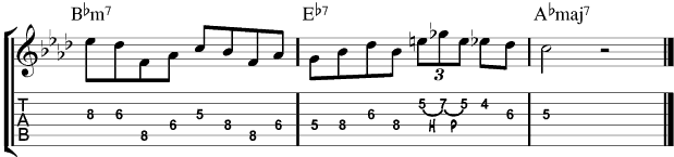 Charlie Parker para guitarra: Lamba 1