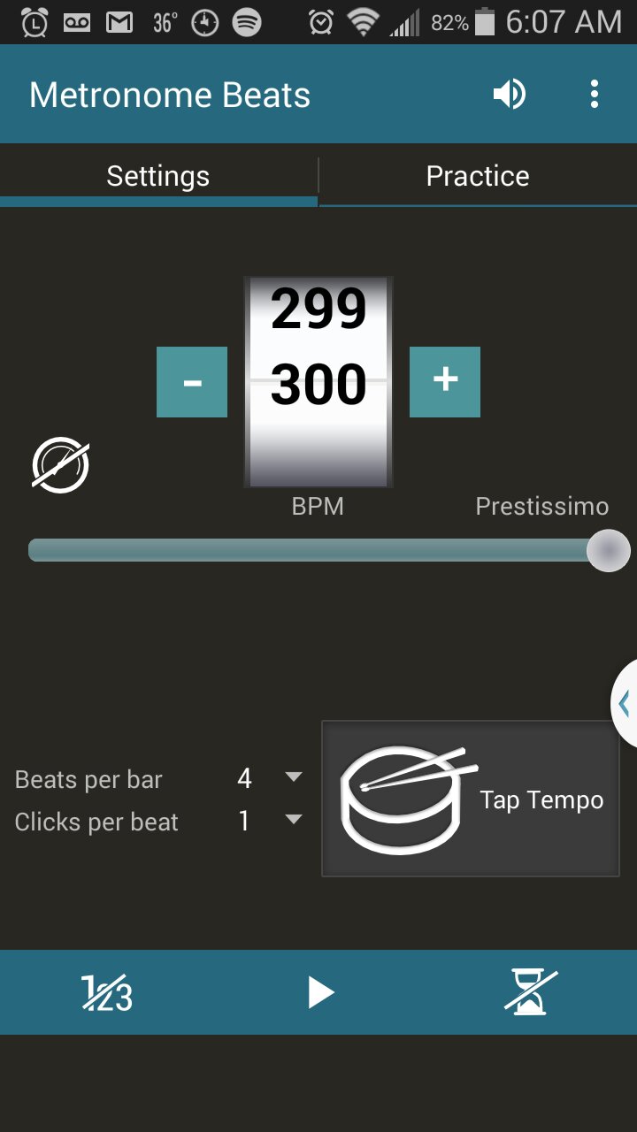 metronome 82 bpm